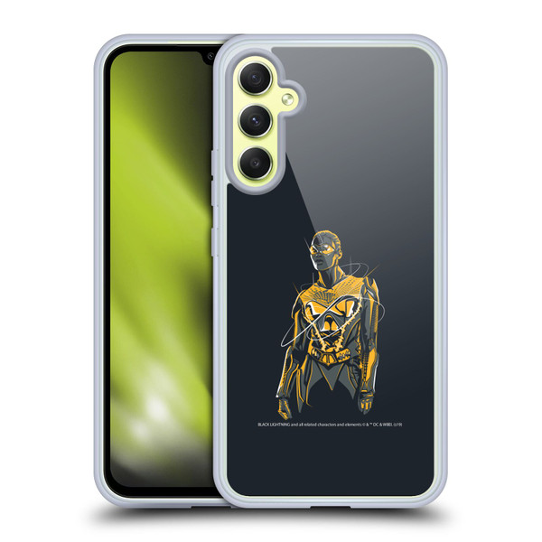 Black Lightning Key Art Thunder Soft Gel Case for Samsung Galaxy A34 5G