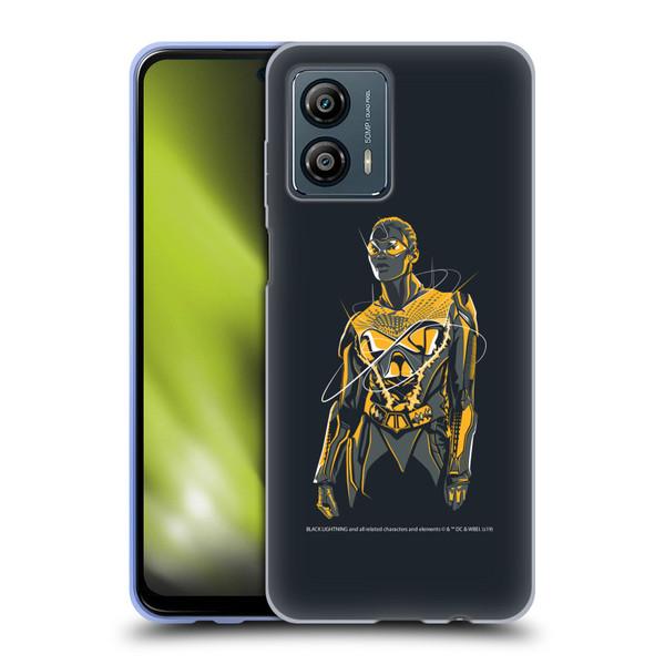 Black Lightning Key Art Thunder Soft Gel Case for Motorola Moto G53 5G