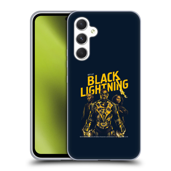 Black Lightning Key Art Get Lit Soft Gel Case for Samsung Galaxy A54 5G