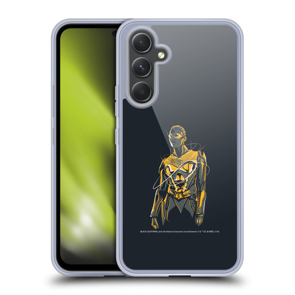 Black Lightning Key Art Thunder Soft Gel Case for Samsung Galaxy A54 5G