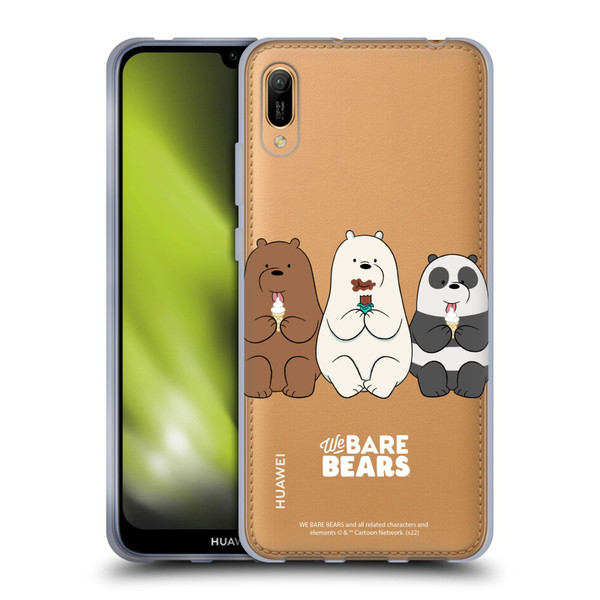 We Bare Bears Character Art Group 2 Soft Gel Case for Huawei Y6 Pro (2019)