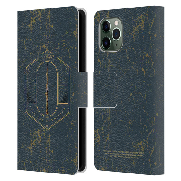 Hogwarts Legacy Graphics Live The Unwritten Leather Book Wallet Case Cover For Apple iPhone 11 Pro