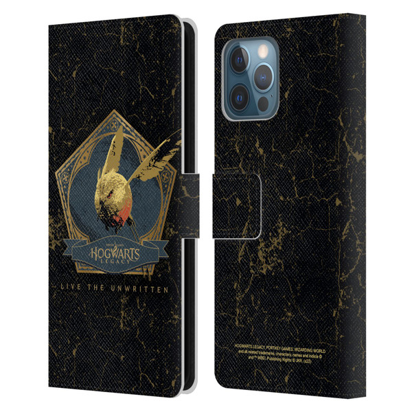 Hogwarts Legacy Graphics Golden Snidget Leather Book Wallet Case Cover For Apple iPhone 12 Pro Max