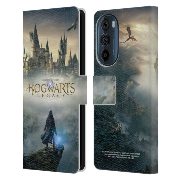 Hogwarts Legacy Graphics Key Art Leather Book Wallet Case Cover For Motorola Edge 30