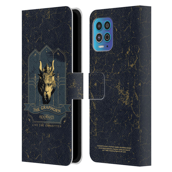 Hogwarts Legacy Graphics The Graphorn Leather Book Wallet Case Cover For Motorola Moto G100