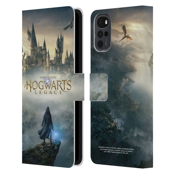 Hogwarts Legacy Graphics Key Art Leather Book Wallet Case Cover For Motorola Moto G22