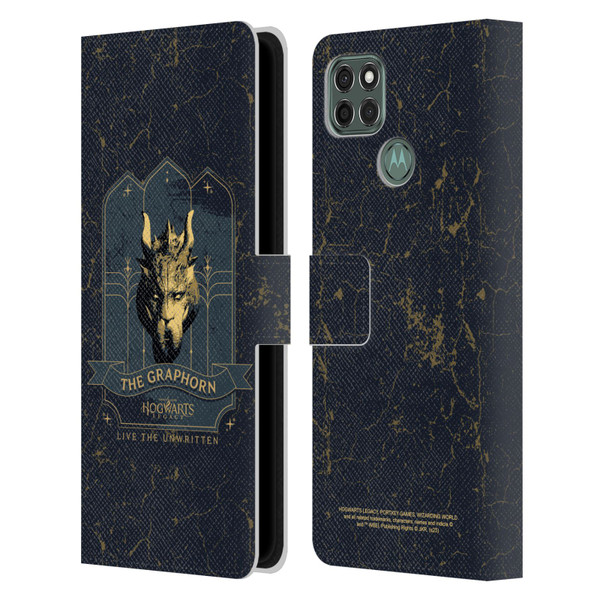 Hogwarts Legacy Graphics The Graphorn Leather Book Wallet Case Cover For Motorola Moto G9 Power