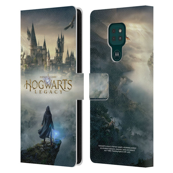 Hogwarts Legacy Graphics Key Art Leather Book Wallet Case Cover For Motorola Moto G9 Play