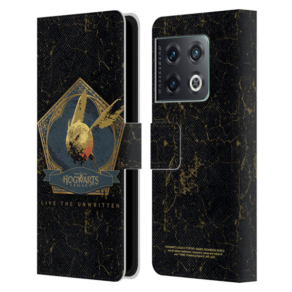 Hogwarts Legacy Graphics Golden Snidget Leather Book Wallet Case Cover For OnePlus 10 Pro