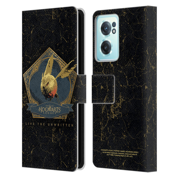 Hogwarts Legacy Graphics Golden Snidget Leather Book Wallet Case Cover For OnePlus Nord CE 2 5G