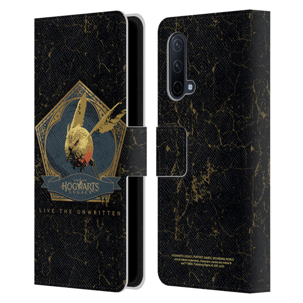 Hogwarts Legacy Graphics Golden Snidget Leather Book Wallet Case Cover For OnePlus Nord CE 5G