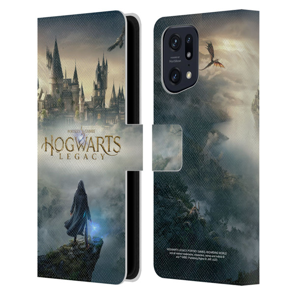 Hogwarts Legacy Graphics Key Art Leather Book Wallet Case Cover For OPPO Find X5