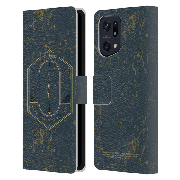 Hogwarts Legacy Graphics Live The Unwritten Leather Book Wallet Case Cover For OPPO Find X5