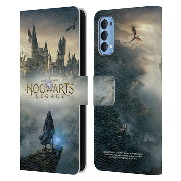 Hogwarts Legacy Graphics Key Art Leather Book Wallet Case Cover For OPPO Reno 4 5G