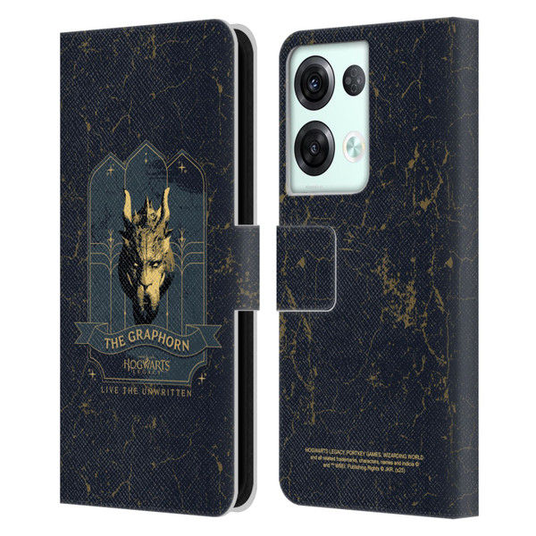 Hogwarts Legacy Graphics The Graphorn Leather Book Wallet Case Cover For OPPO Reno8 Pro