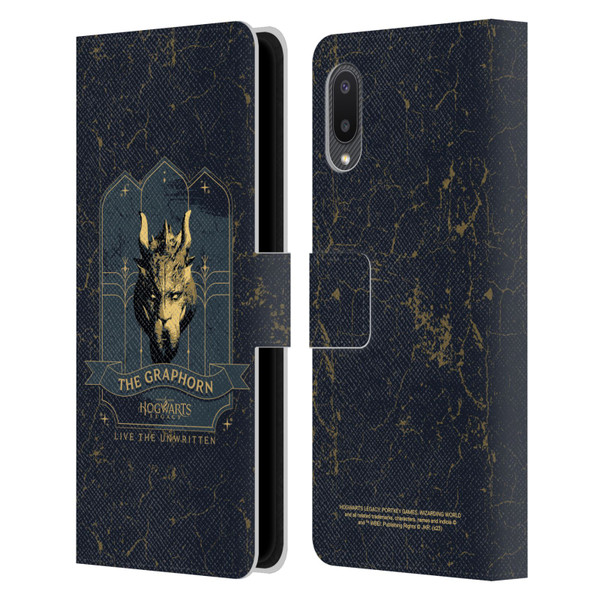 Hogwarts Legacy Graphics The Graphorn Leather Book Wallet Case Cover For Samsung Galaxy A02/M02 (2021)