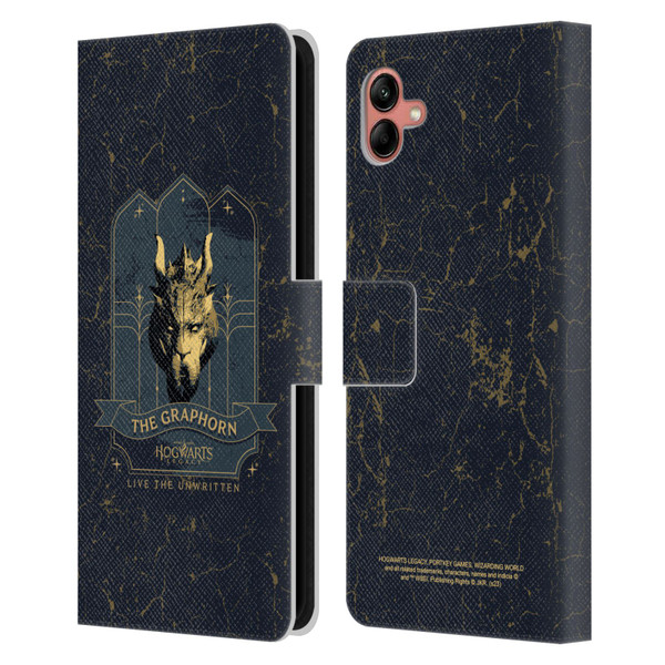 Hogwarts Legacy Graphics The Graphorn Leather Book Wallet Case Cover For Samsung Galaxy A04 (2022)