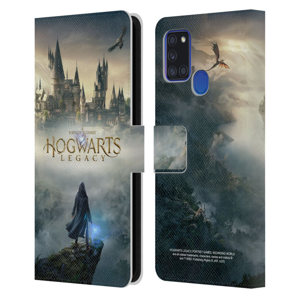 Hogwarts Legacy Graphics Key Art Leather Book Wallet Case Cover For Samsung Galaxy A21s (2020)