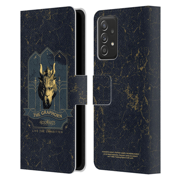 Hogwarts Legacy Graphics The Graphorn Leather Book Wallet Case Cover For Samsung Galaxy A52 / A52s / 5G (2021)