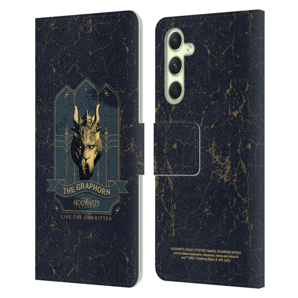 Hogwarts Legacy Graphics The Graphorn Leather Book Wallet Case Cover For Samsung Galaxy A54 5G