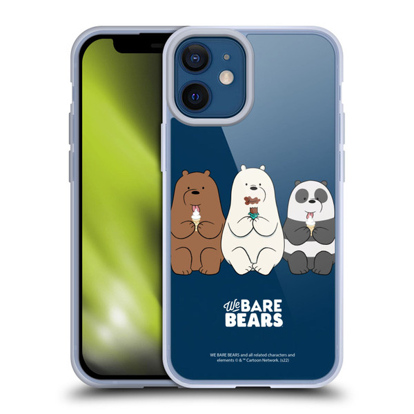 We Bare Bears Character Art Group 2 Soft Gel Case for Apple iPhone 12 Mini