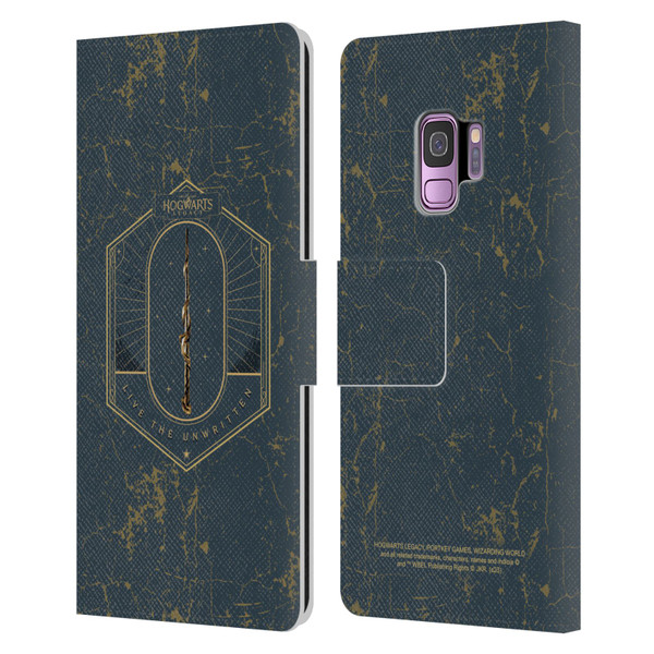 Hogwarts Legacy Graphics Live The Unwritten Leather Book Wallet Case Cover For Samsung Galaxy S9