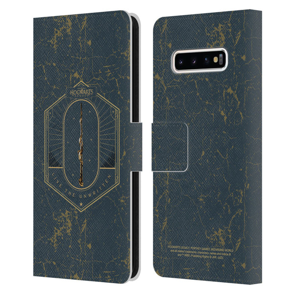 Hogwarts Legacy Graphics Live The Unwritten Leather Book Wallet Case Cover For Samsung Galaxy S10+ / S10 Plus
