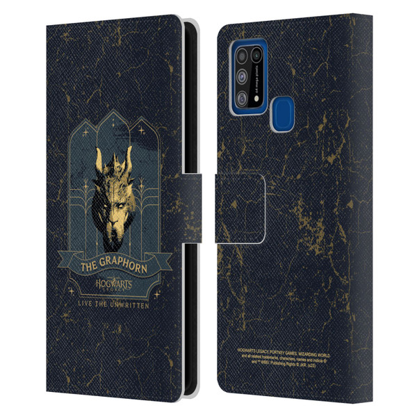 Hogwarts Legacy Graphics The Graphorn Leather Book Wallet Case Cover For Samsung Galaxy M31 (2020)