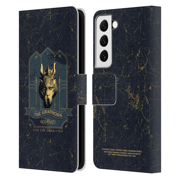 Hogwarts Legacy Graphics The Graphorn Leather Book Wallet Case Cover For Samsung Galaxy S22 5G