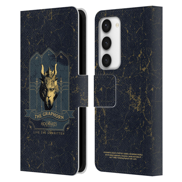 Hogwarts Legacy Graphics The Graphorn Leather Book Wallet Case Cover For Samsung Galaxy S23 5G