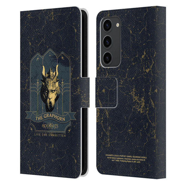 Hogwarts Legacy Graphics The Graphorn Leather Book Wallet Case Cover For Samsung Galaxy S23+ 5G