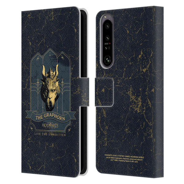 Hogwarts Legacy Graphics The Graphorn Leather Book Wallet Case Cover For Sony Xperia 1 IV