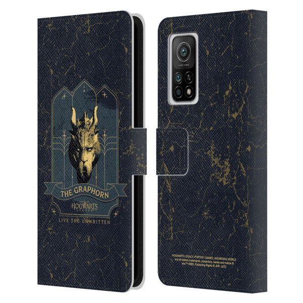 Hogwarts Legacy Graphics The Graphorn Leather Book Wallet Case Cover For Xiaomi Mi 10T 5G