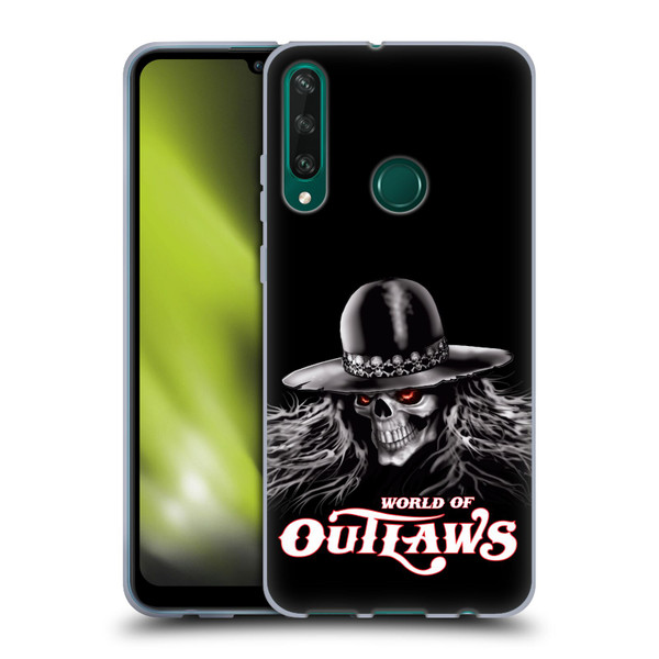 World of Outlaws Skull Rock Graphics Logo Soft Gel Case for Huawei Y6p