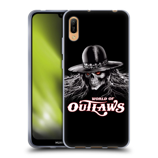 World of Outlaws Skull Rock Graphics Logo Soft Gel Case for Huawei Y6 Pro (2019)