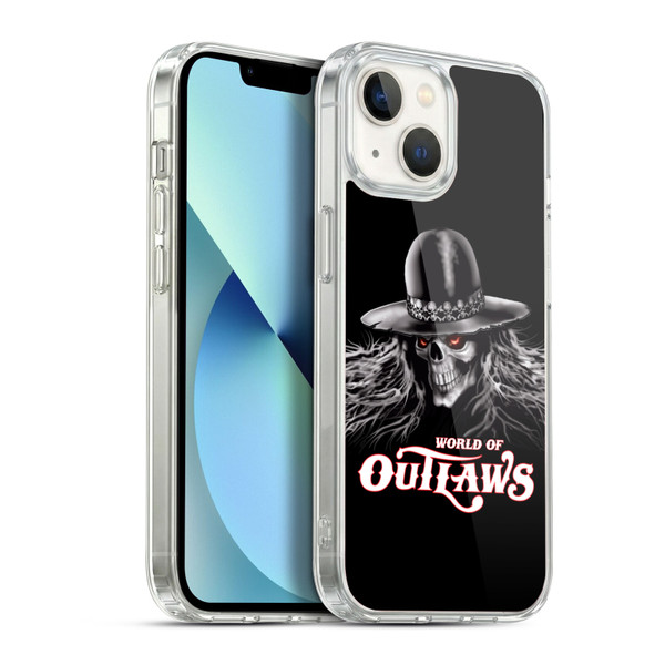 World of Outlaws Skull Rock Graphics Logo Soft Gel Case for Apple iPhone 13
