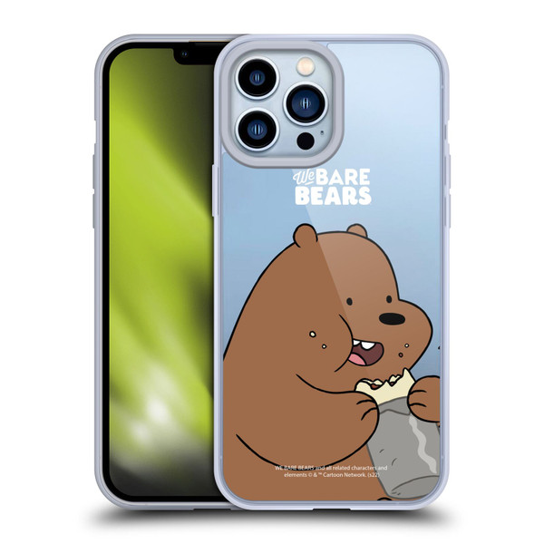 We Bare Bears Character Art Grizzly Soft Gel Case for Apple iPhone 13 Pro Max & MagSafe