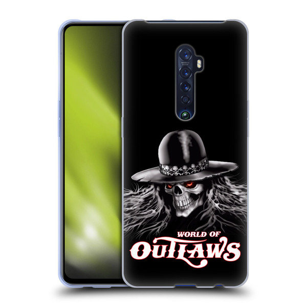 World of Outlaws Skull Rock Graphics Logo Soft Gel Case for OPPO Reno 2