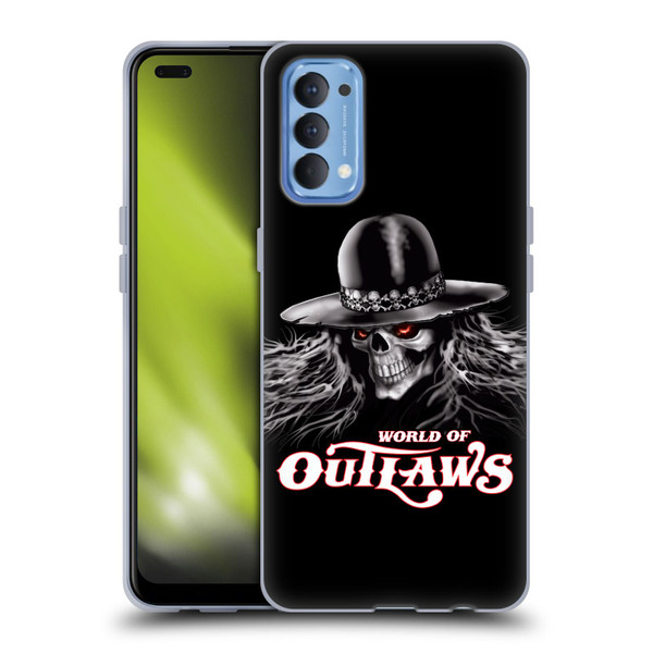 World of Outlaws Skull Rock Graphics Logo Soft Gel Case for OPPO Reno 4 5G