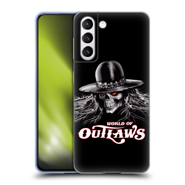 World of Outlaws Skull Rock Graphics Logo Soft Gel Case for Samsung Galaxy S21 5G