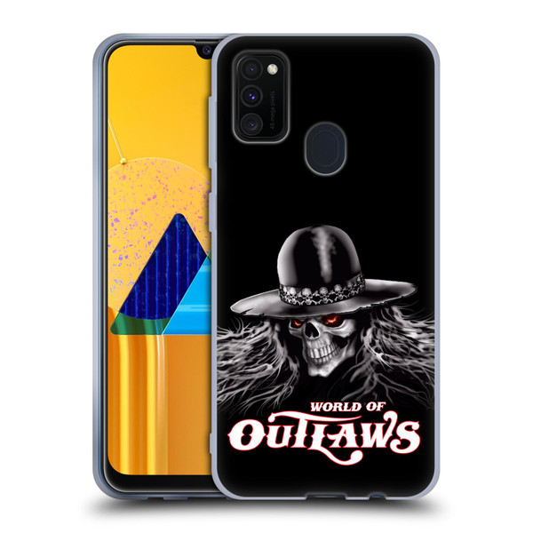 World of Outlaws Skull Rock Graphics Logo Soft Gel Case for Samsung Galaxy M30s (2019)/M21 (2020)