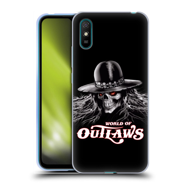 World of Outlaws Skull Rock Graphics Logo Soft Gel Case for Xiaomi Redmi 9A / Redmi 9AT