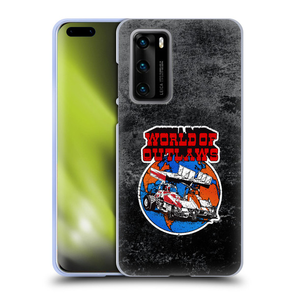 World of Outlaws Western Graphics Distressed Sprint Car Logo Soft Gel Case for Huawei P40 5G