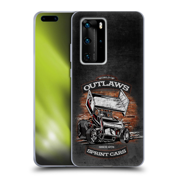 World of Outlaws Western Graphics Brickyard Sprint Car Soft Gel Case for Huawei P40 Pro / P40 Pro Plus 5G