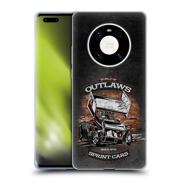 World of Outlaws Western Graphics Brickyard Sprint Car Soft Gel Case for Huawei Mate 40 Pro 5G
