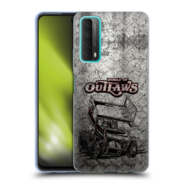 World of Outlaws Western Graphics Sprint Car Soft Gel Case for Huawei P Smart (2021)