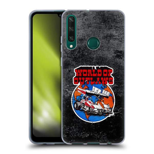 World of Outlaws Western Graphics Distressed Sprint Car Logo Soft Gel Case for Huawei Y6p