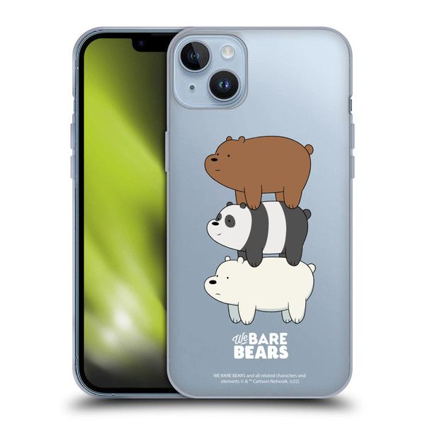We Bare Bears Character Art Group 3 Soft Gel Case for Apple iPhone 14 Plus