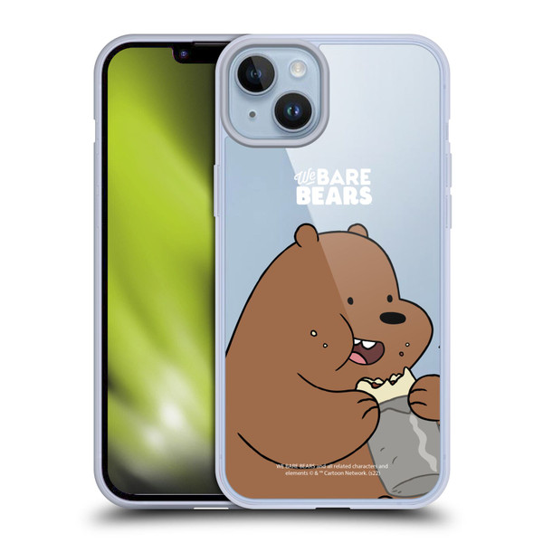 We Bare Bears Character Art Grizzly Soft Gel Case for Apple iPhone 14 Plus & MagSafe