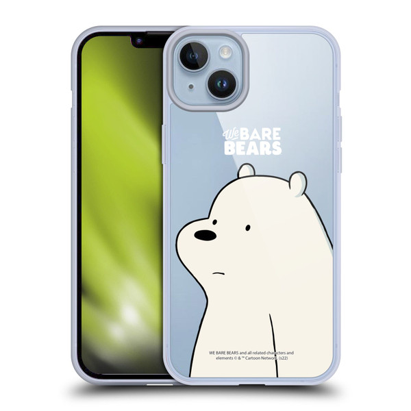 We Bare Bears Character Art Ice Bear Soft Gel Case for Apple iPhone 14 Plus